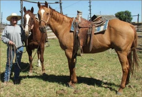 Donna Grace with friends on high desert